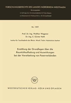 Ermittlung der Grundlagen über die Raumluftaufladung und Auswirkungen bei der Verarbeitung von Faserverbänden (eBook, PDF) - Wegener, Walther