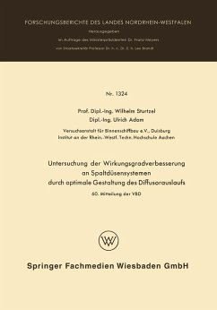 Untersuchung der Wirkungsgradverbesserung an Spaltdüsensystemen durch optimale Gestaltung des Diffusorauslaufs (eBook, PDF) - Sturtzel, Wilhelm