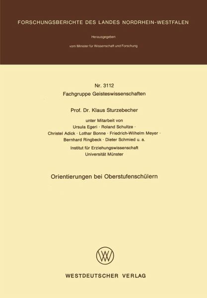 Orientierungen bei Oberstufenschülern (eBook, PDF)