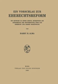 Cover Ein Vorschlag zur Eherechtsreform (eBook, PDF)