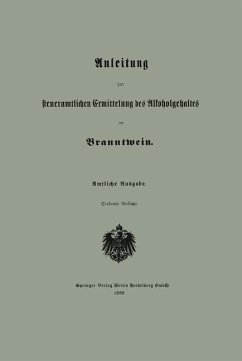 Cover Anleitung zur steueramtlichen Ermittelung des Alkoholgehaltes im Branntwein (eBook, PDF)