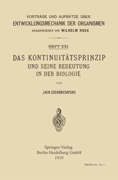 Das Kontinuitätsprinzip und seine Bedeutung in der Biologie (eBook, PDF) - Dembowski, Jan