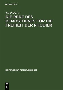 Cover Die Rede des Demosthenes für die Freiheit der Rhodier (eBook, PDF)