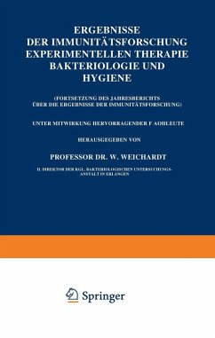 Ergebnisse der Immunitätsforschung Experimentellen Therapie Bakteriologie und Hygiene (eBook, PDF) - Weichardt, Wolfgang