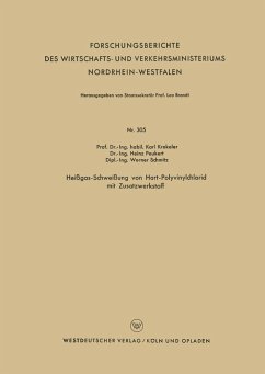 Heißgas-Schweißung von Hart-Polyvinylchlorid mit Zusatzwerkstoff (eBook, PDF) - Krekeler, Karl