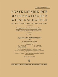 Enzyklopädie der Mathematischen Wissenschaften mit Einschluss Ihrer Anwendungen (eBook, PDF) - Deuring, Max; Köthe, Gottfried
