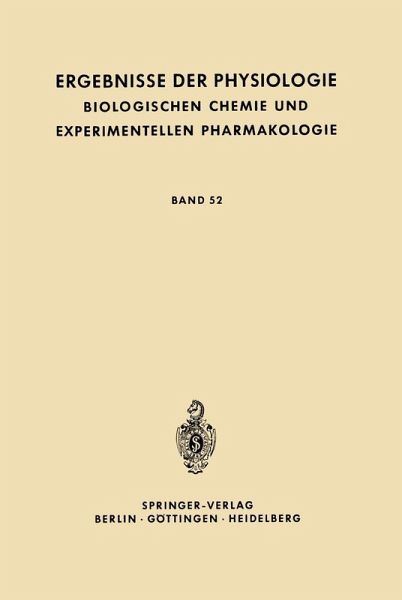 Ergebnisse der Physiologie Biologischen Chemie und Experimentellen Pharmakologie (eBook, PDF)