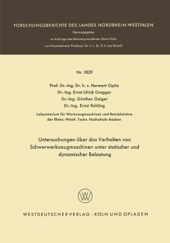 Cover Untersuchungen über das Verhalten von Schwerwerkzeugmaschinen unter statischer und dynamischer Belastung (eBook, PDF)