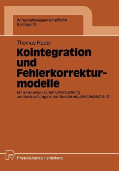 Kointegration und Fehlerkorrekturmodelle (eBook, PDF) - Rüdel, Thomas