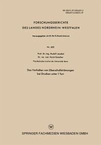 Das Verhalten von Überschallströmungen bei Drucken unter 1 Torr (eBook, PDF) - Jaeckel, Rudolf