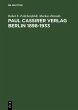 Paul Cassirer Verlag Berlin 1898-1933... - Bild 1
