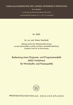 Cover Bedeutung eines Diagnose- und Prognosemodells (MIDI-Verfahren) für Wirtschafts- und Finanzpolitik (eBook, PDF)