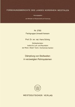 Dämpfung von Stoßwellen in verzweigten Rohrsystemen (eBook, PDF) - Grönig, Hans