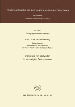 Cover Dämpfung von Stoßwellen in verzweigten Rohrsystemen (eBook, PDF)