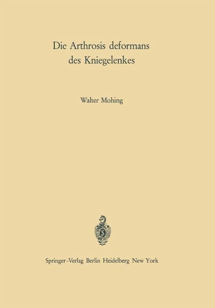 Die Arthrosis deformans des Kniegelenkes (eBook, PDF)