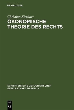 Cover Ökonomische Theorie des Rechts (eBook, PDF)