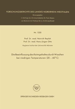 Cover Die Beeinflussung des Keimgehaltes durch Waschen bei niedrigen Temperaturen (20-60°C) (eBook, PDF)