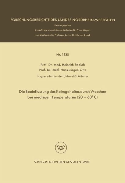 Die Beeinflussung des Keimgehaltes durch Waschen bei niedrigen Temperaturen (20-60°C) (eBook, PDF) Die Beeinflussung des Keimgehaltes durch Waschen bei niedrigen Temperaturen (20-60°C) (eBook, PDF)
