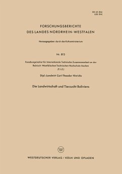 Die Landwirtschaft und Tierzucht Boliviens (eBook, PDF) - Hinrichs, Carl-Theodor