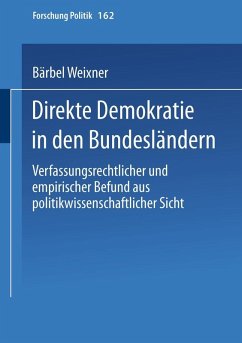 Direkte Demokratie in den Bundesländern (eBook, PDF) - Weixner, Bärbel
