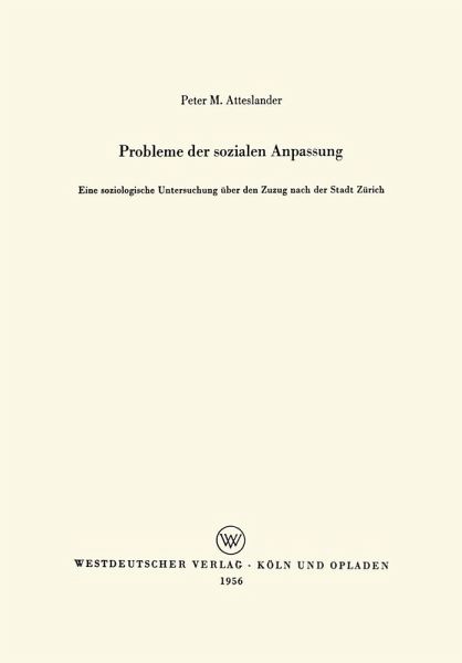 Probleme der sozialen Anpassung (eBook, PDF) Probleme der sozialen Anpassung (eBook, PDF)