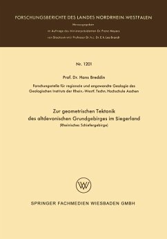 Zur geometrischen Tektonik des altdevonischen Grundgebirges im Siegerland (eBook, PDF) - Breddin, Hans