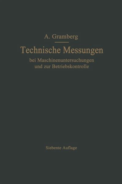 Technische Messungen bei Maschinenuntersuchungen und zur Betriebskontrolle (eBook, PDF)