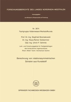Berechnung von rotationssymmetrischen Schalen aus Kunststoff (eBook, PDF) - Bosniakowski, Siegfried
