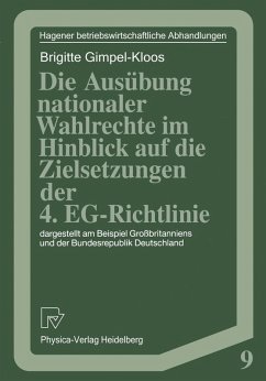 Cover Die Ausübung nationaler Wahlrechte im Hinblick auf die Zielsetzungen der 4. EG-Richtlinie (eBook, PDF)