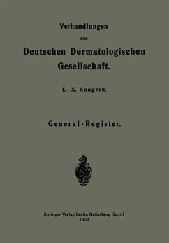 Verhandlungen der Deutschen Dermatologischen Gesellschaft (eBook, PDF) - Loparo, Kenneth A.