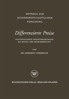 Differenzierte Preise (eBook, PDF) - Vormbaum, Herbert