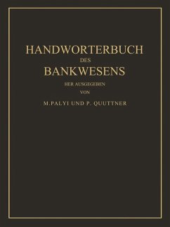Handwörterbuch des Bankwesens (eBook, PDF) - Palyi, M.; Quittner, P.