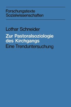 Zur Pastoralsoziologie des Kirchgangs (eBook, PDF) - Schneider, Lothar