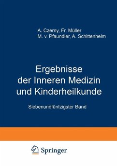 Ergebnisse der Inneren Medizin und Kinderheilkunde (eBook, PDF) - Pfaundler, M. V.; Schittenhelm, A.