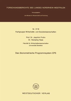 Cover Das ökonometrische Programmsystem EPS (eBook, PDF)
