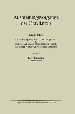 Ausbreitungsvorgänge der Gravitation (eBook, PDF) - Stellmacher, Karl