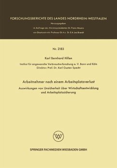 Arbeitnehmer nach einem Arbeitsplatzverlust (eBook, PDF) - Hillen, Karl Bernhard