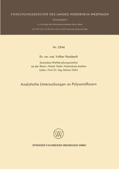 Analytische Untersuchungen an Polyamidfasern (eBook, PDF) - Rossbach, Volker