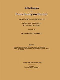 Mitteilungen über Forschungsarbeiten auf dem Gebiete des Ingenieurwesens (eBook, PDF) - Blasius, Heinrich; Baumann, Richard