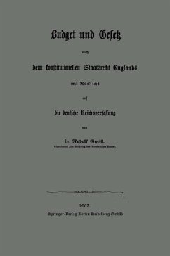 Cover Budget und Gesetz nach dem konstitutionellen Staatsrecht Englands (eBook, PDF)