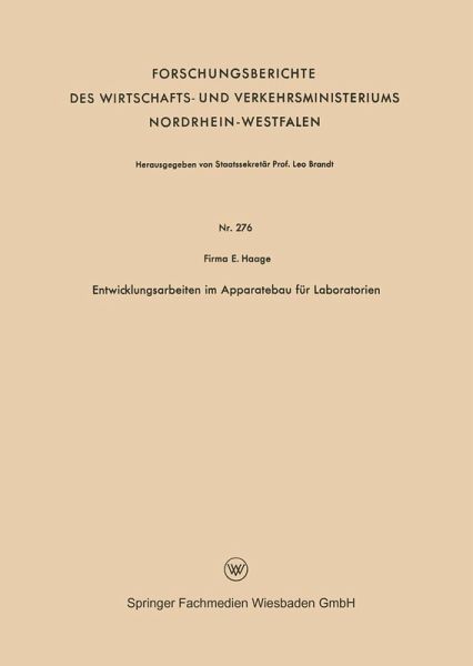 Entwicklungsarbeiten im Apparatebau für Laboratorien (eBook, PDF) Entwicklungsarbeiten im Apparatebau für Laboratorien (eBook, PDF)