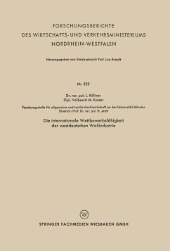 Cover Die internationale Wettbewerbsfähigkeit der westdeutschen Wollindustrie (eBook, PDF)