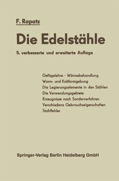 Die Edelstähle (eBook, PDF) - Rapatz, F.