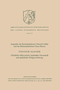 Christlicher Märtyrerkult, heidnischer Heroenkult und spätjüdische Heiligenverehrung (eBook, PDF) - Klauser, Theodor