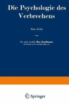 Cover Die Psychologie des Verbrechens (eBook, PDF)