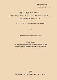 Cover Die Arbeiten der Technisch-wissenschaftlichen Kommission der PRE (Vereinigung der Europäischen Feuerfest-Industrie) (eBook, PDF)