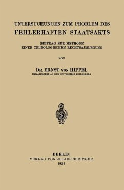 Cover Untersuchungen zum Problem des Fehlerhaften Staatsakts (eBook, PDF)