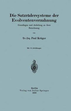 Die Satzrädersysteme der Evolventenverzahnung (eBook, PDF) - Krüger, Na