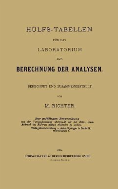 Cover Hülfs-Tabellen für das Laboratorium zur Berechnung der Analysen (eBook, PDF)