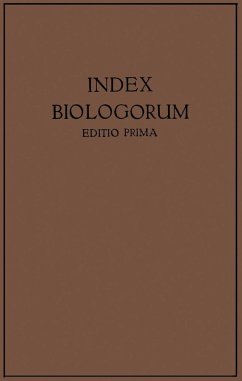 Cover Index Biologorum (eBook, PDF)